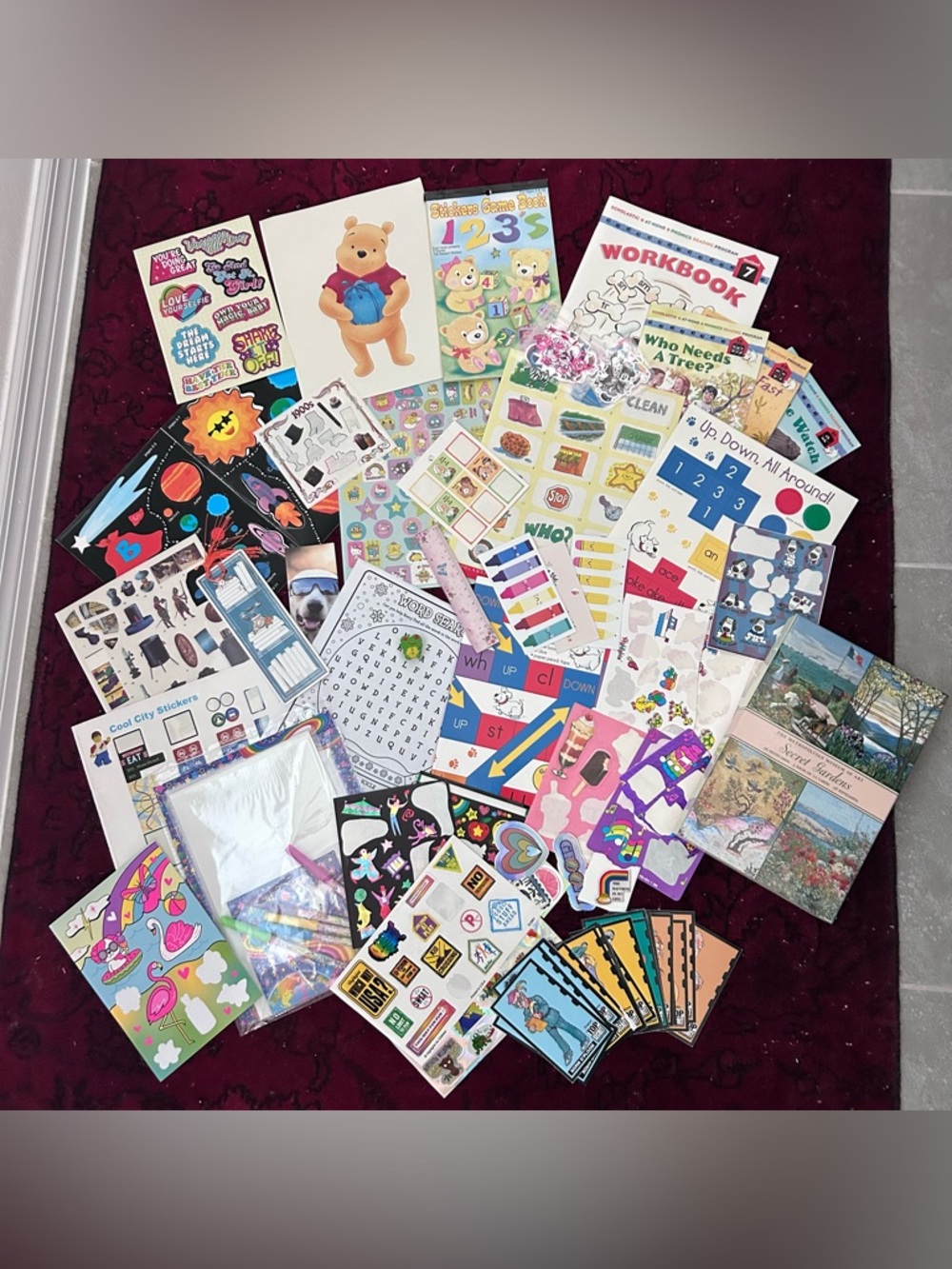Assorted Vintage Stickers Lot Stationary Box Sticker Books Highlights Lisa Frank